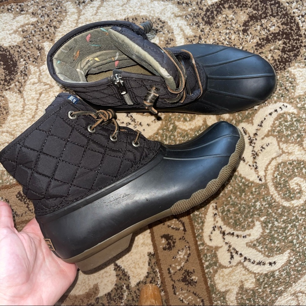 Black Sperry Boots